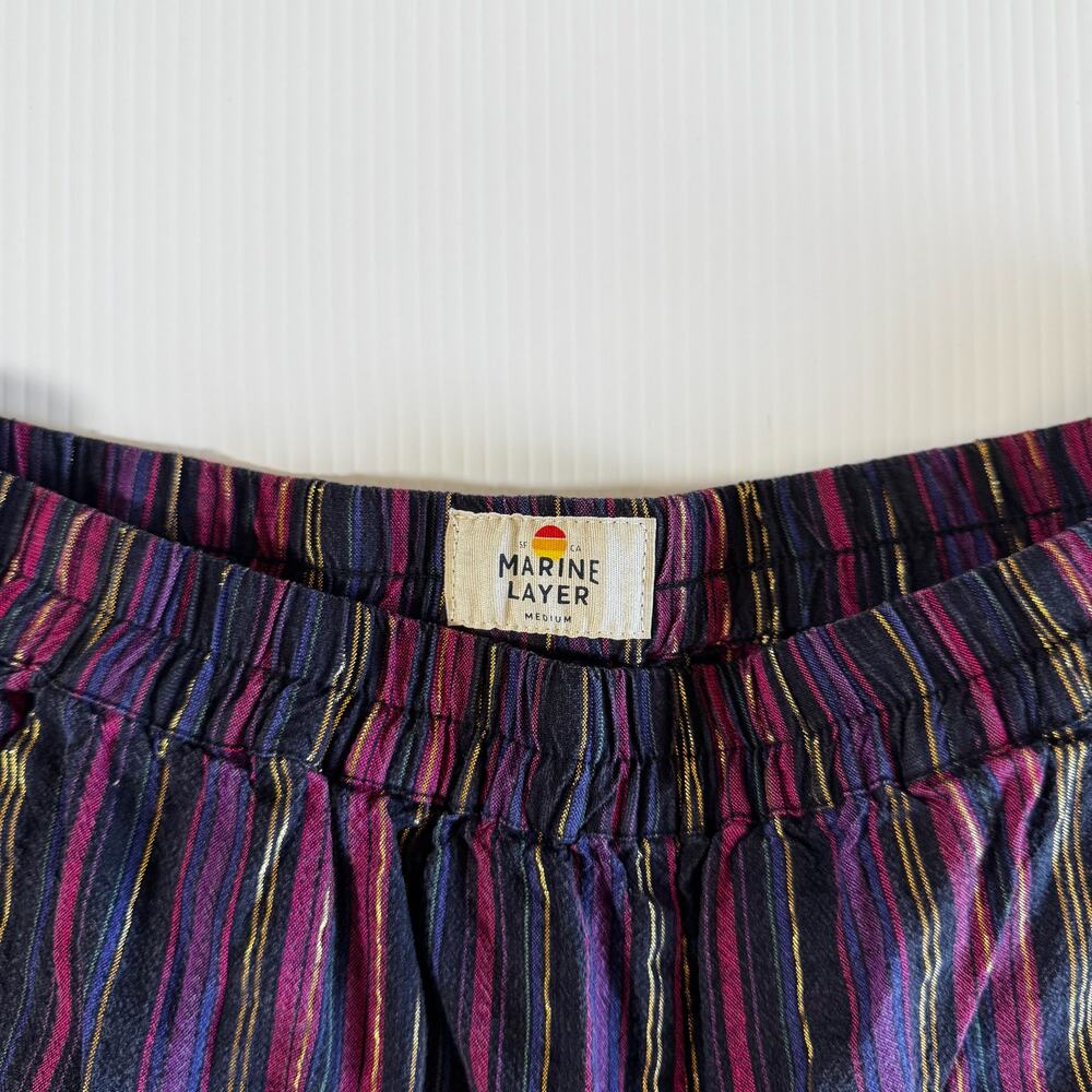 Marine Layer Allison Pant Medium Metallic Futuristic Glam Statement Festival - Picture 11 of 16
